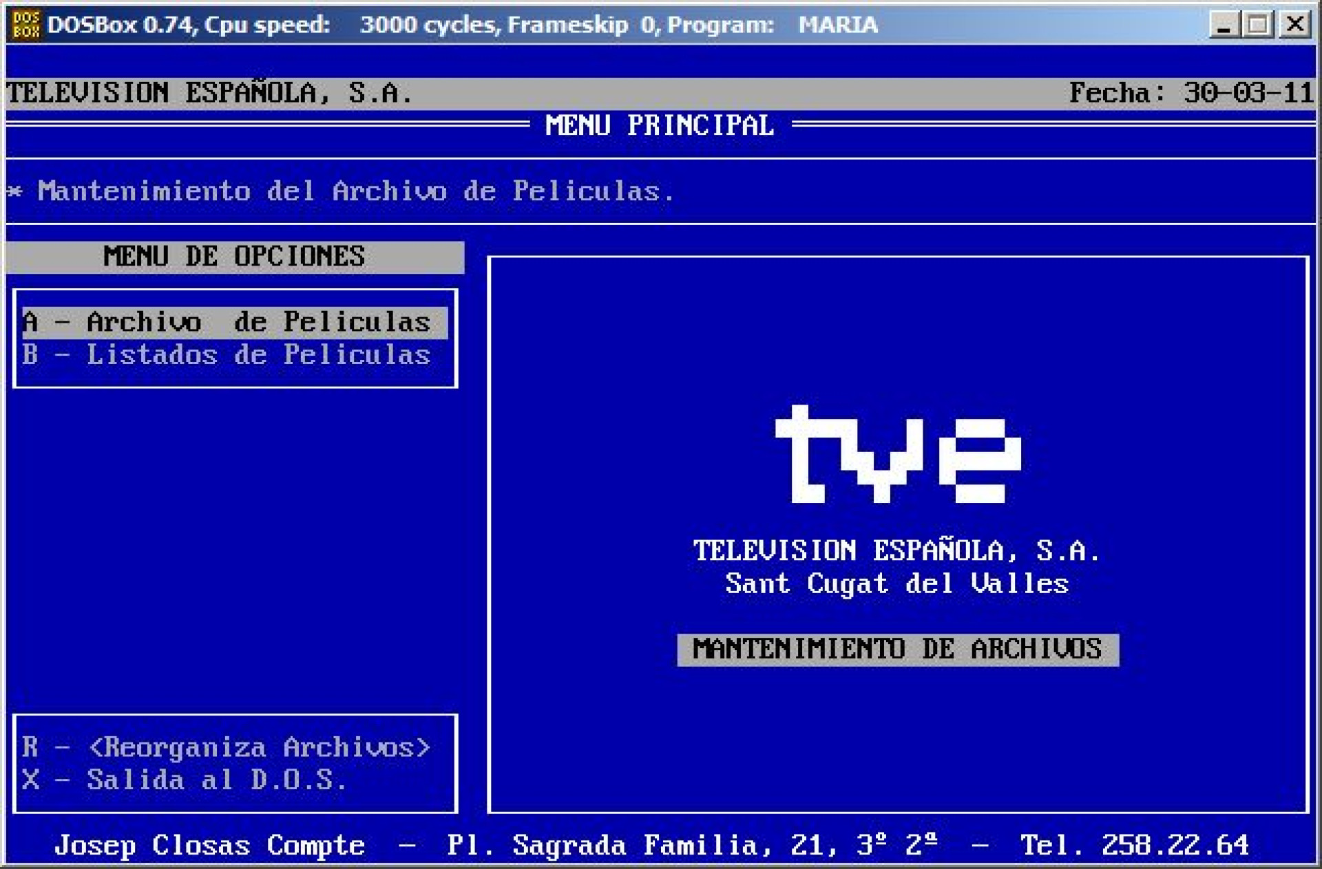 Gestión de películas Gestión de películas